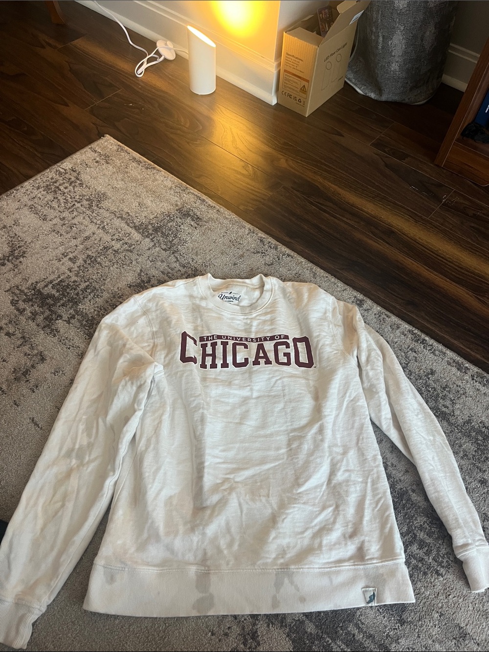University of Chicago White Crewneck Sweatshirt